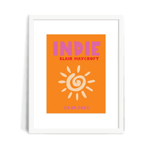 Colour-Pop Custom Birth Print - Indie Print