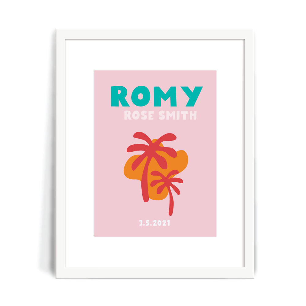 Colour-Pop Custom Birth Print - Romy Print