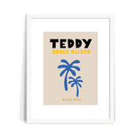 Colour-Pop Custom Birth Print - Teddy Print (Palm Tree)