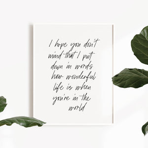 Your Song - Print
