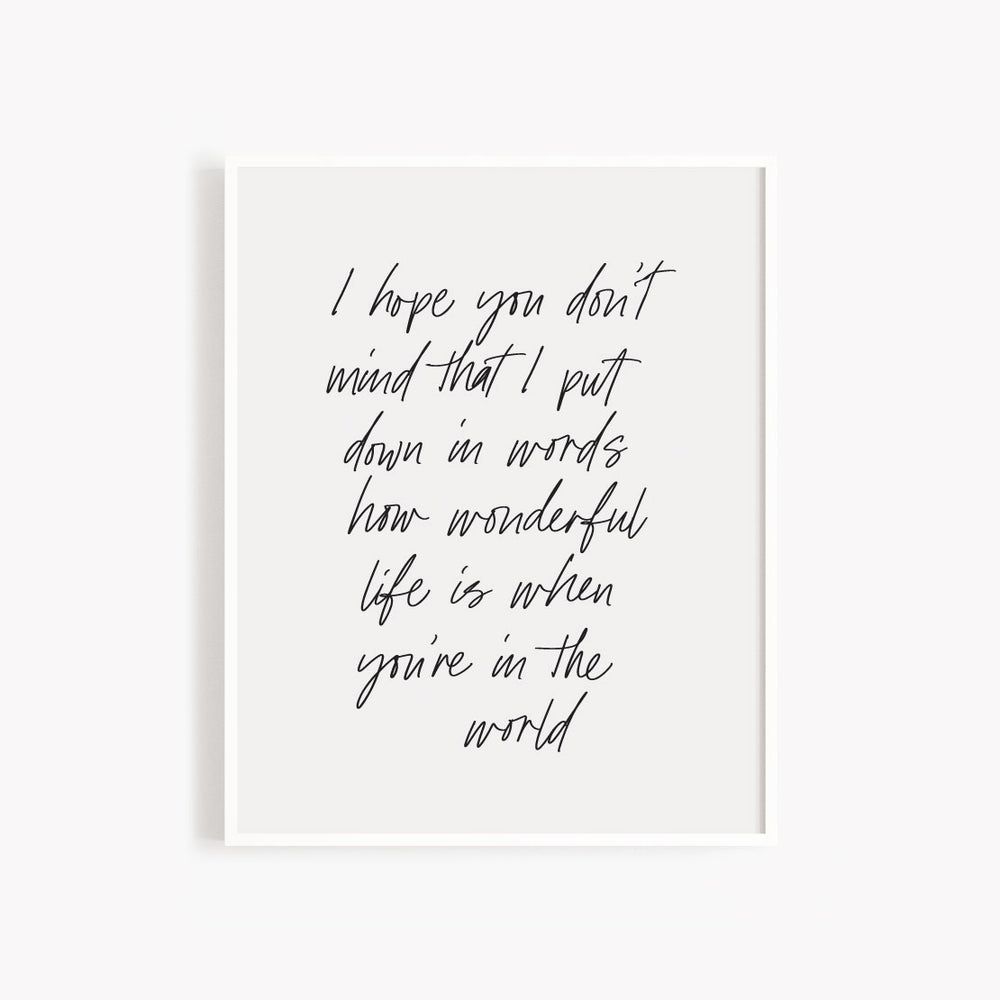 Your Song - Print