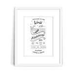 Whale Baby Birth Print
